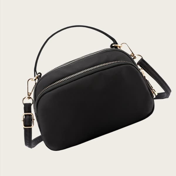 Alsidig nylon skuldertaske Black Black