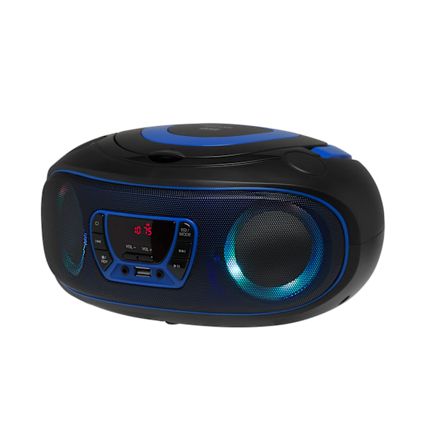 Boombox FM-Radio CD USB Bluetooth TCL-212BTBU Svart/Blå