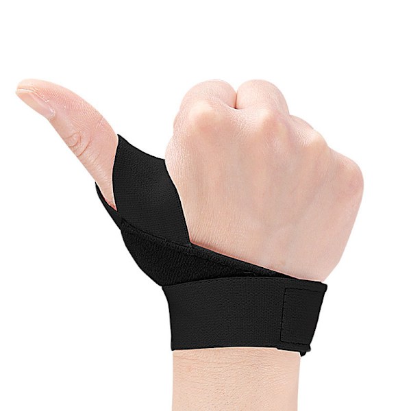 Elastisk håndledsstøttebånd - Justerbar kompression (2-pak) Black Black