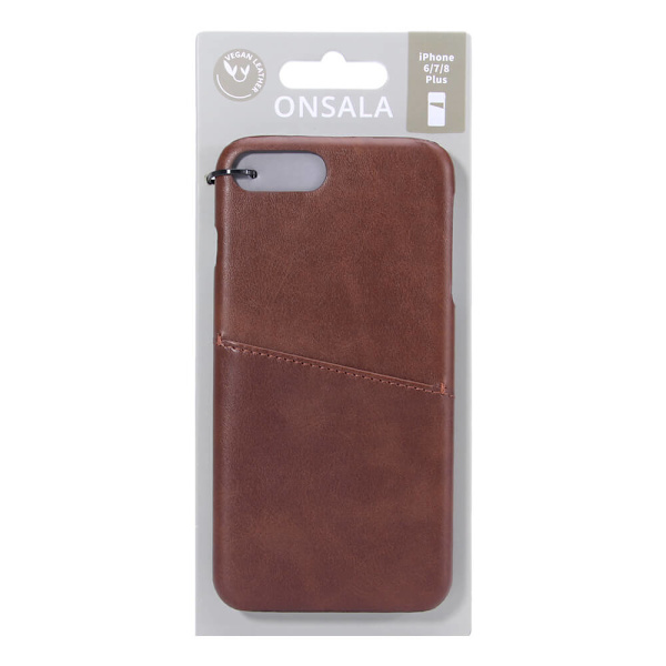 Mobilskal Kortfack Brun - iPhone 6 / 7 / 8 Plus