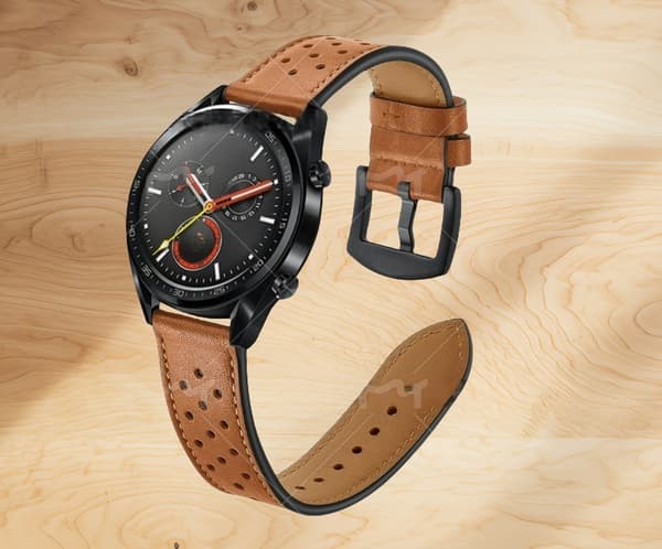 Premium læderrem til Huawei Watch GT1/2 (22mm) Brown Brown