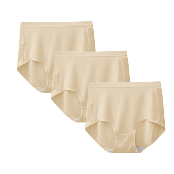 Naisten alushousut ultrapehmeät korkeavyötäröiset modaalit 3 kpl beige L