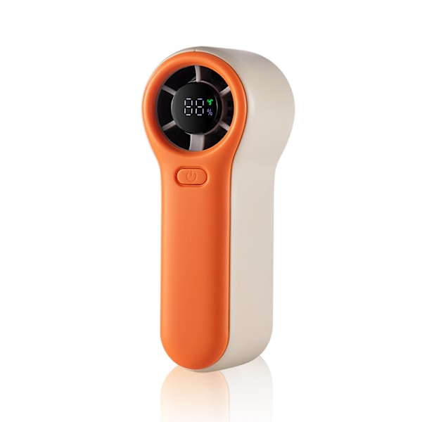 H02 Portabel Handhållen Fläkt med Digital Display Orange