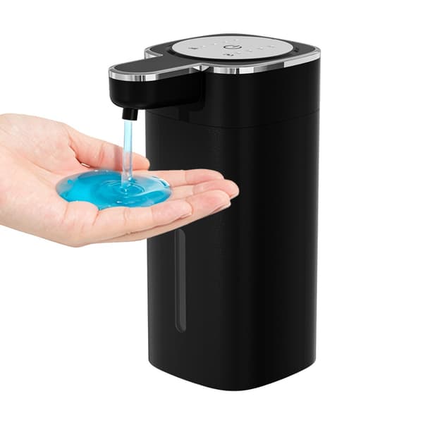 M20 touchfri sæbedispenser – automatisk håndsæbe til køkken og badeværelse med 0,3s sensor, LED-display, USB genopladelig, multifunktions væskestøtte Black