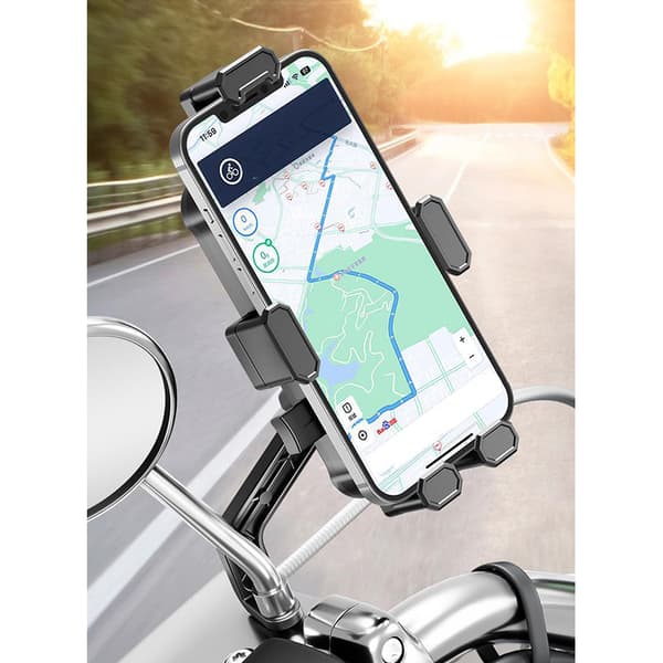 Mobiltelefonholder til motorcykel - Bakspæjlsmontering til sikker kørsel