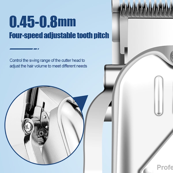 4-i-1 hårtrimmerset 973A för professionell grooming Silver