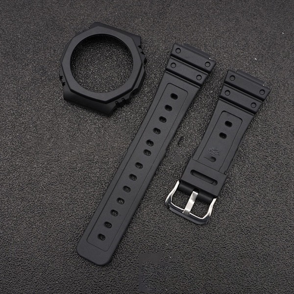 Svart TPU klockarmband för Casio GA-2100/2110