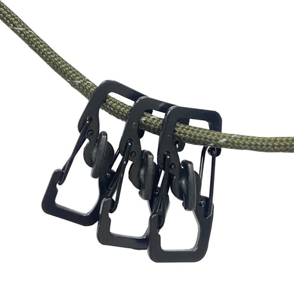 Mini Låsande S-Formade Järnkarbinhakar - 8-pack, Svart