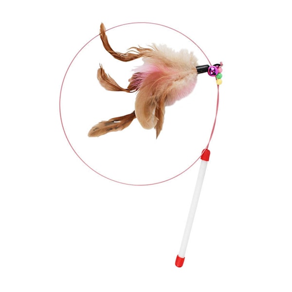 Feather Cat Teaser Wand til legende katte Brun
