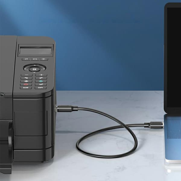 USB 3.0 printerkabel 1.8 m med 5 Gbps dataoverførsel til printere, harddiskkabinetter og kopimaskiner, plug-and-play