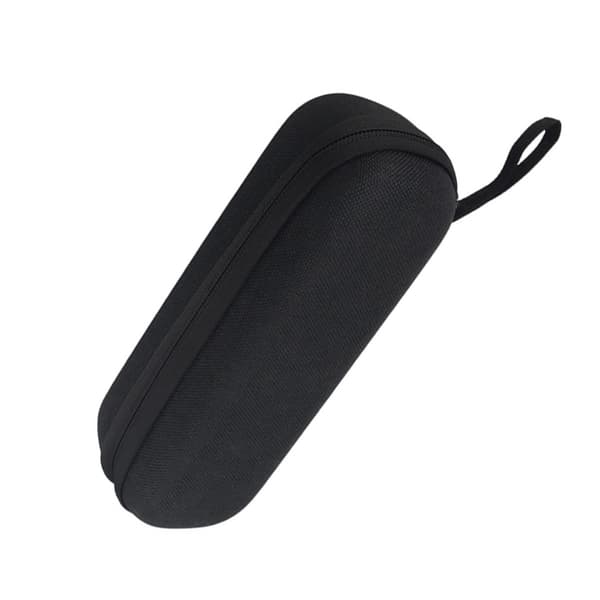 Förvaringsficka kompatibelt med DJI Pocket 4/3 - skumvadderad skyddsficka för resor och utomhusbruk med velourfoder, elastiska band och axelrem Black Black