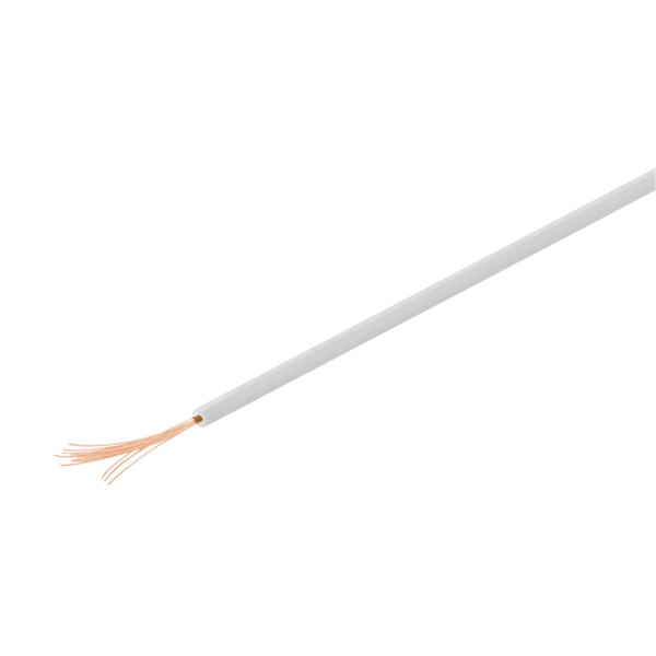 Koppartråd isolerad, 10 m, vit