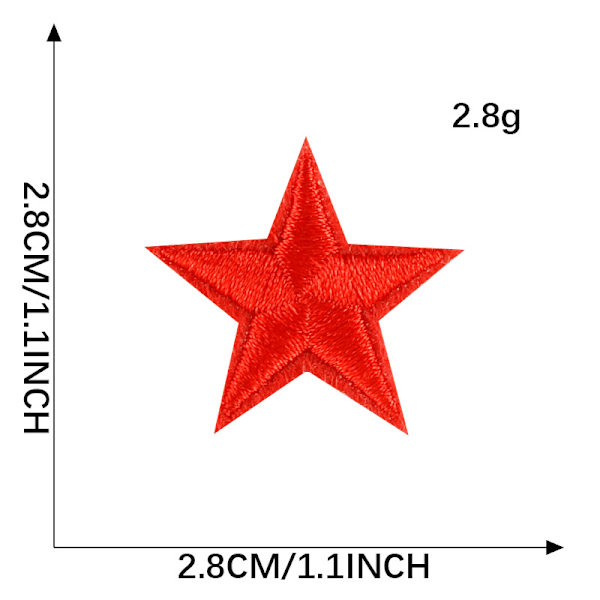 Broderede stjernelapper med smeltelim MultiColor