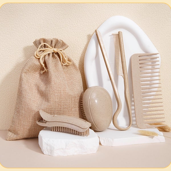 Beige Vetehalmskamset - Hårstyling & Hårbottenvård
