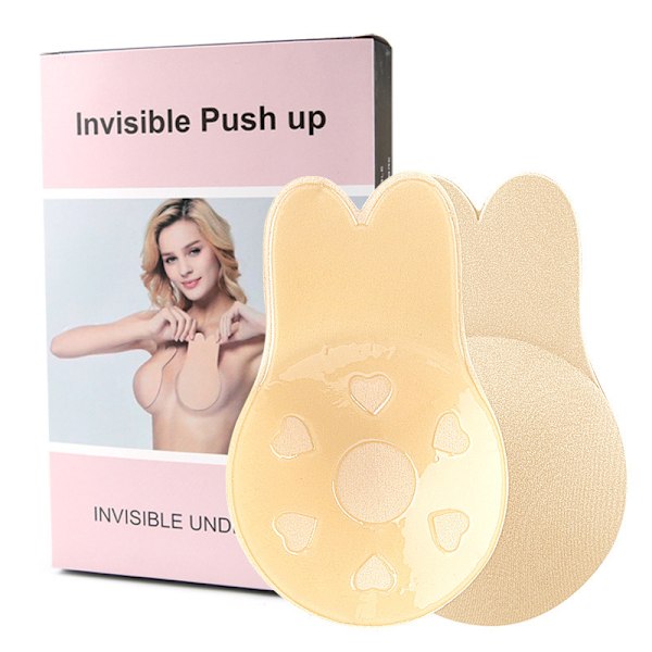 Bunny Ear Bröstlyft Nippelöverdrag Beige 4XL
