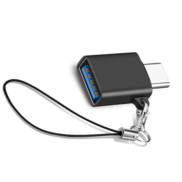 OTG-adapter med rem Black Black