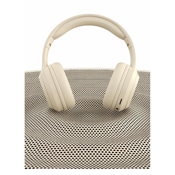 Bluetooth Headset DR06: Lang batteritid, Hi-Fi-lyd Beige