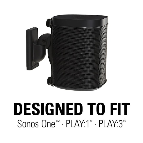 SANUS  Väggfäste för Sonos One SL Play:1 Play:3 Single Svart