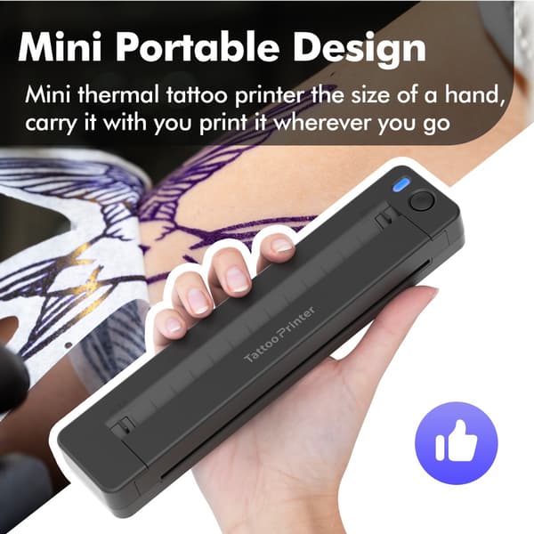 A4 termisk tatoveringsstencilprinter med Bluetooth, 2000 mAh batteri, ABS-design og bærbar udskrivning til studie og kontor