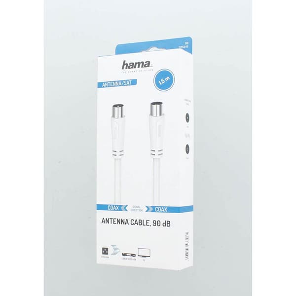 Antennekabel 90dB 1,5m Hvid