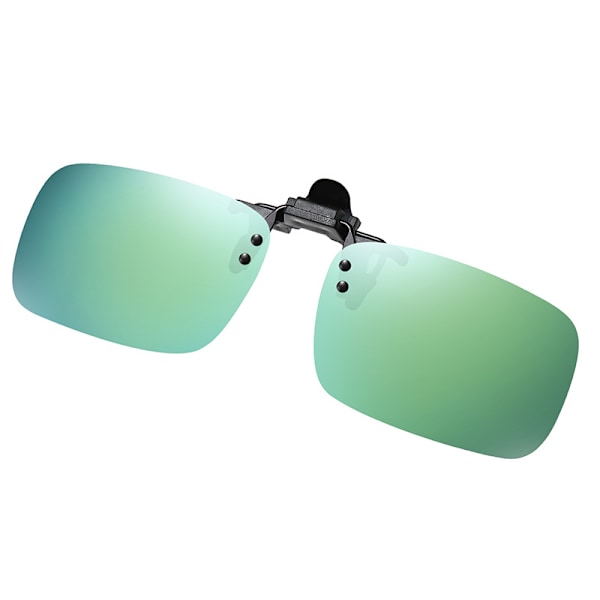 Polariserade Clip-on Solglasögon - Medium Storlek Spegel Grön