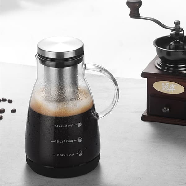 960ML Cold Brew Kaffebryggare med Silikonbas
