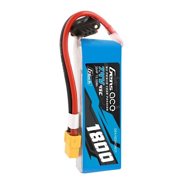 GensAce G-Tech LiPo 1800mAh 7,4V 45C 2S1P XT60-batteri