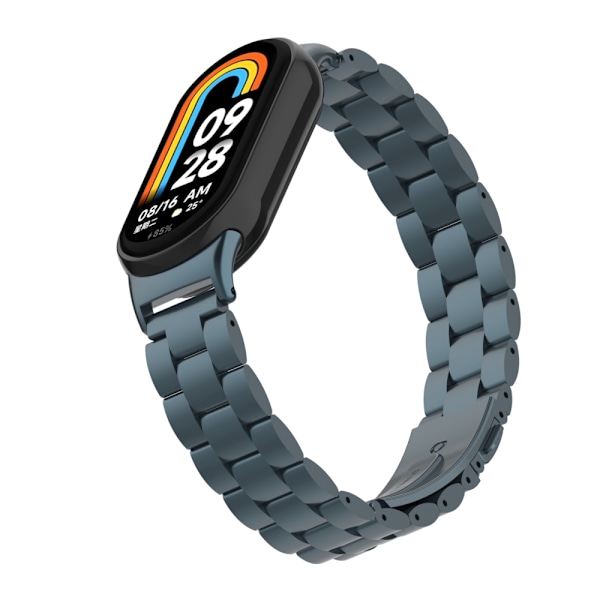Stilfullt armband i rostfritt stål för Xiaomi Mi Band 9 Grå
