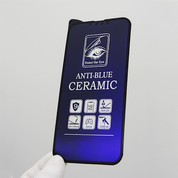 Violetti sinivalosuojattu karkaistu kalvo iPhone 16 Pro Maxille