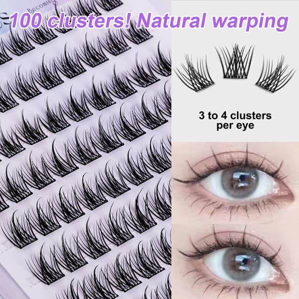 3D Faux Mink fransar - 10 par med applikator