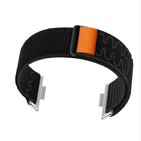 Stilfuld nylon loop sportsrem til Huawei Watch Fit 4/3 Sort