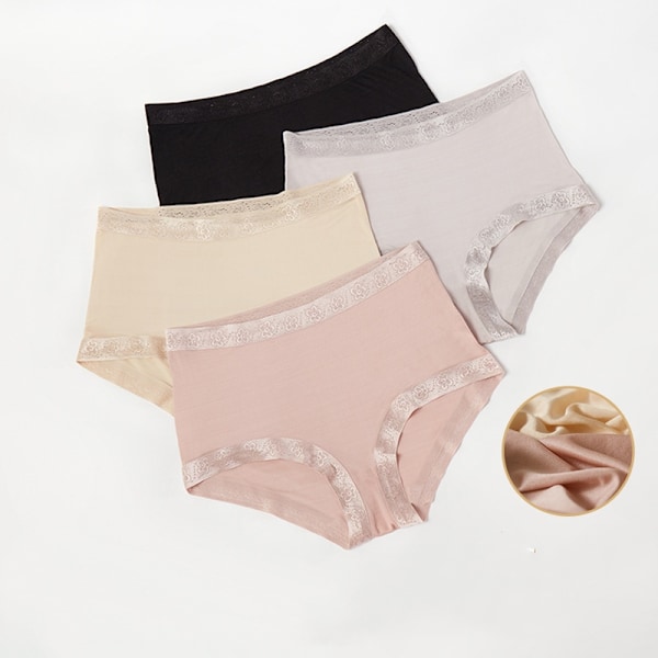 Saumattomat silkkihousut Musta XL