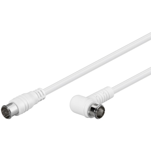 Vinklad SAT-antennkabel (80 dB), dubbelskärmad