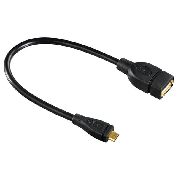 Adapter USB-Micro OTG Hona-Hane Guld Svart