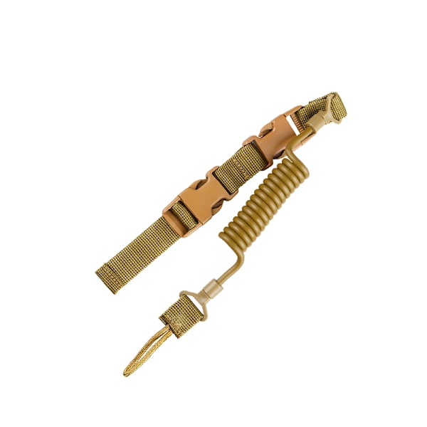 Tactical Spring Rope -sisäänvedettävä avaimenperä - Kadon estävä avaimenperä Khaki