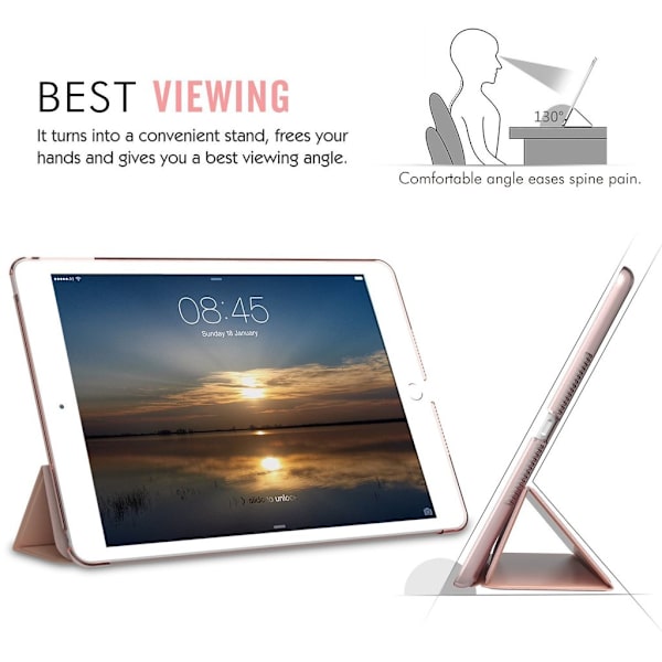 INF iPad Air 2 Smart Cover Case skal Roséguld