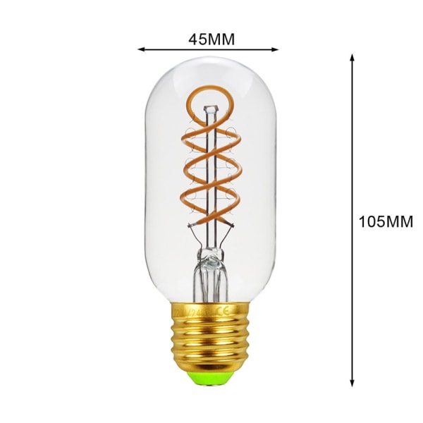 LED Glödlampa Edison Glödlampa Dubbel Spiral E27 4W Dimbar Glödl
