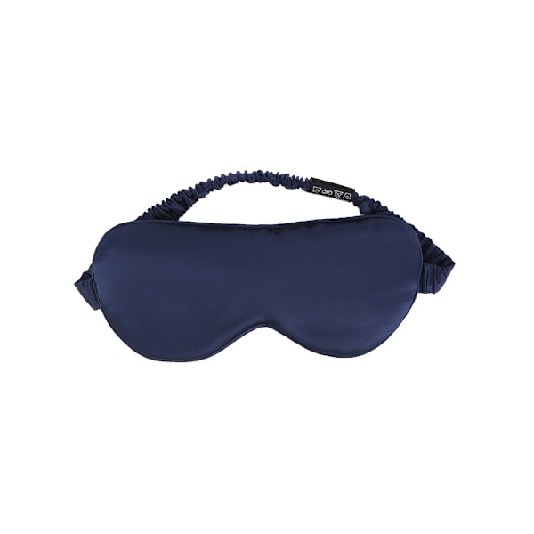 Sovmask i 100 % Mullbärssilke Marinblå