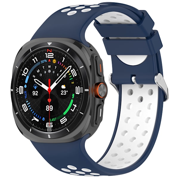 Samsung Watch Ultra två-tons silikonrem 24 mm Vit+blått