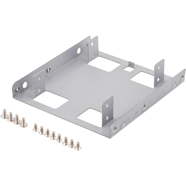 Mounting frame, 2x2.5" HDD to 3.5", silver