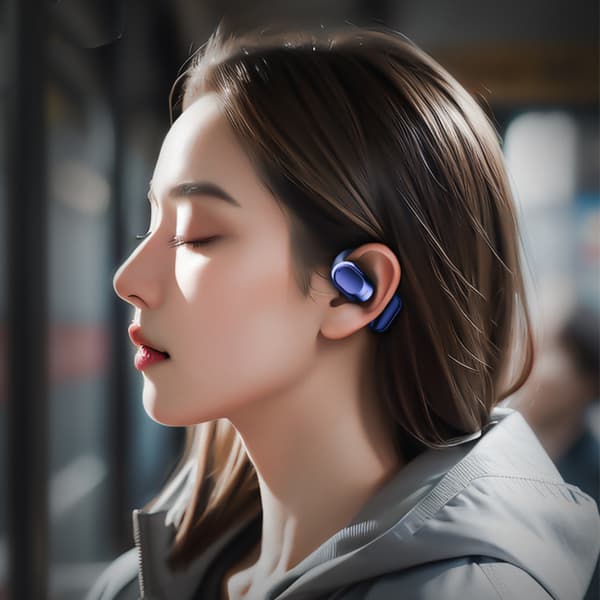 SHINECON Bluetooth 5.3 Hörlurar Blå