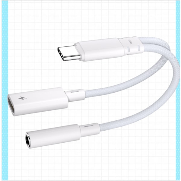 AA10-B2P15 USB-C till 3,5 mm adapter med PD-laddning