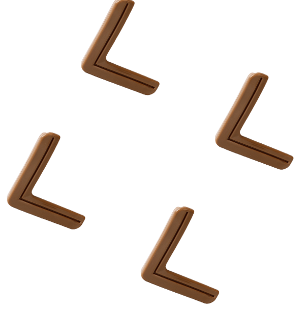 Säkerhetshörnskydd, kantskydd för möbler (4-pack) Brown Brown