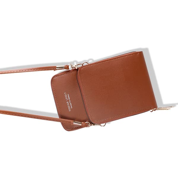 Multifunktionell telefonväska i PU-läder Brown Brown