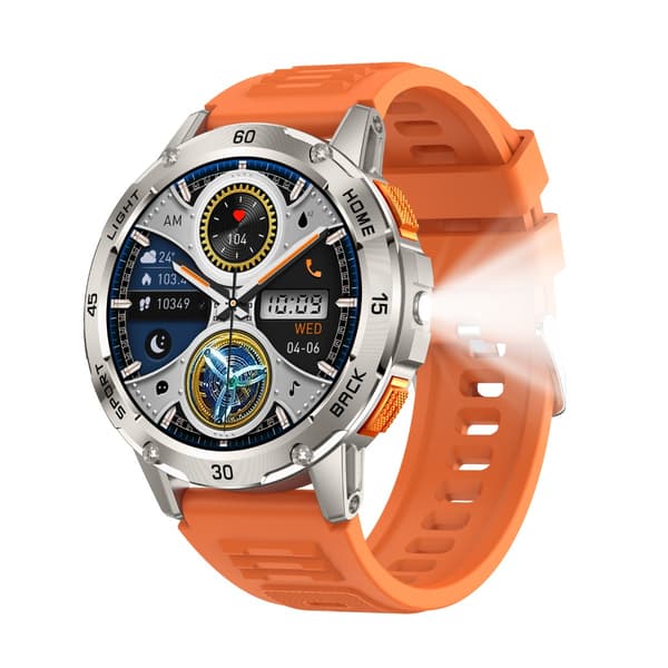 Multifunktionell Smartwatch med Hälsoövervakning och Bluetooth-samtal, kompatibel med Android & iOS Orange Orange
