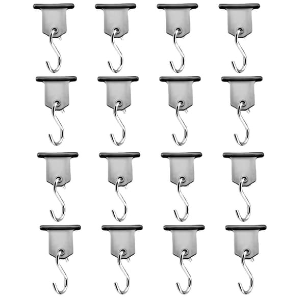 Teltkroge til autocampere, 16-pak Silver Silver