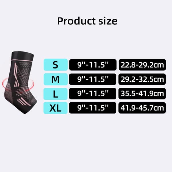 Nylon ankelstöd Black M Black M