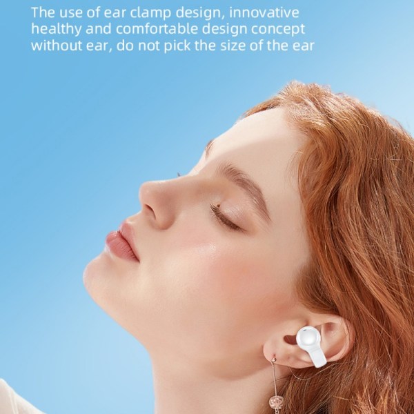 Trådløse Bluetooth 5.3 Bone Conduction høretelefoner Hvid Hvid