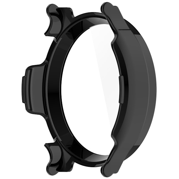 Suojakotelo Garmin Lily 2 Activelle, jossa karkaistua lasia oleva näytönsuoja Musta