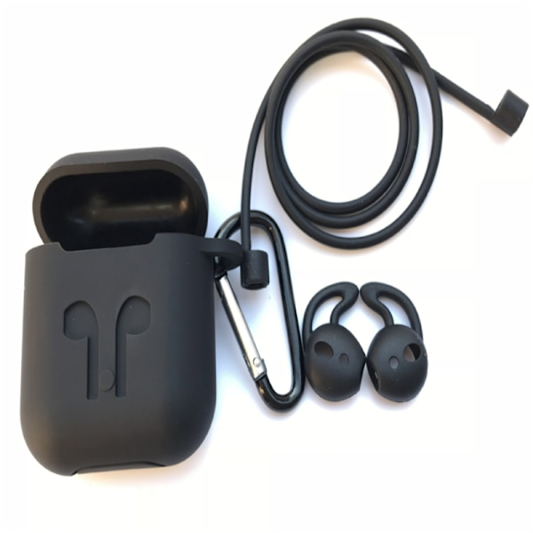 Silikonisuojakotelosarja Apple AirPodeille Musta